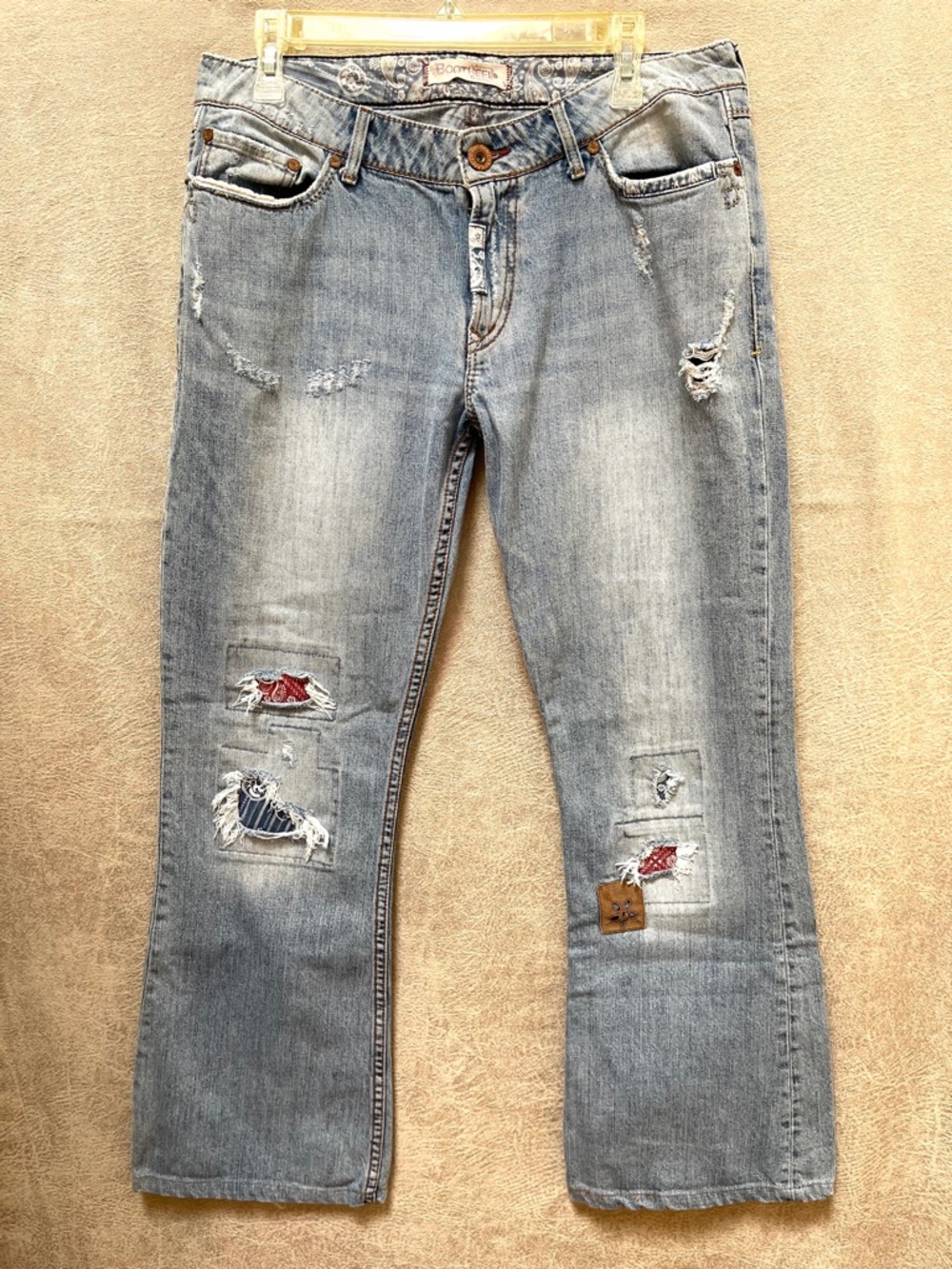 BOOT HEEL TRADING CO BY SHERYL CROW VINTAGE WOMENS DISTRESSED BOOTCUT JEANS Y2K